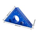 thumbnail image 3 of Regla de ángulo de 45/90 grados Regla de altura engrosada Herramienta de carpintería (azul pequeño), 3 of 5