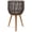 Dark Brown with Natural Legs, variant on Casafield Floor Planter with Wood Legs in Dark Brown, Planter Basket with Stand, Large Plant Pot Cover with Liner