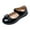 Z01-Black, variant on Girls School Shoes, with Cap-toe Design and Flat Sole, Heel Padding Prevents Rubbing, Must-have for Students and School Days, for Students