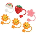 thumbnail image 4 of MasteelfCA 6 Pcs Bouchons de Paille Couvercle de Tuyau de Boisson Bouchons de Paille en Silicone, 4 of 7