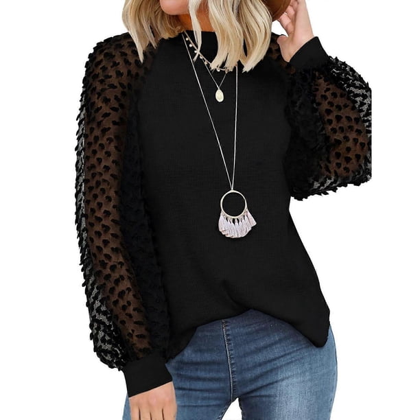 Women's long-sleeved shirt top, belted dress, fashionable round neck clothing brown XXL