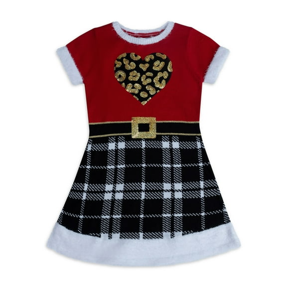 Jolly Sweaters Girls Christmas Novelty Sweater Dress, Sizes 4-16