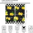thumbnail image 2 of Fresh Lemon Kitchen Curtains, Vintage Black White Buffalo Plaid Rustic Fruit Stamp Print Rod Pocket Window Treatments for Living Room Bedroom Cafe 84x84in, 2 of 5