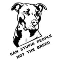 thumbnail image 4 of Ban Stupid People Not Breed Pitbull Auto Car Styling Sticker Body, 4 of 5