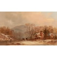 thumbnail image 3 of James Brade Sword 14x10 Black Modern Framed Museum Art Print Titled - A Winter's Afternoon (1874), 3 of 5