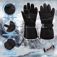 thumbnail image 4 of Guantes de esquí a prueba de viento de invierno con forro polar Cálidos niños Manoplas para niños Guantes de snowboard Niños niñas (Azul marino, 10-14 años) Xemadio WMCH-207, 4 of 4