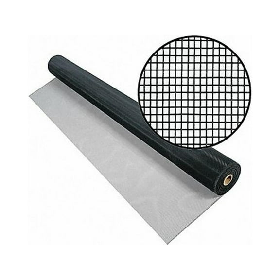 Replacement Screen, Aluminum, 36 in W, 50 ft L, 0.011 in Wire Dia, Charcoal