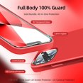 thumbnail image 3 of [5 in 1 Designed for iPhone 13 Case, with 2 Pack Screen Protector + 2 Pack Camera Lens Protector, Liquid Silicone Ultra Slim Shockproof Protective Phone Case [ Microfiber Lining] 6.1 (Red), 3 of 12