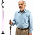 thumbnail image 1 of Bastón Medical King para hombre y mujer, con equilibrio especial, 10 alturas ajustables, plegable y portátil, cómodo (morado), 1 of 5