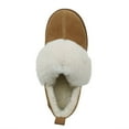 thumbnail image 3 of Pamir Women's Genuine Suede Shearling Ankle Moccasin Booties Slippers Boots Memory Foam Indoor Outdoor Chestnut 7 M US, 3 of 9