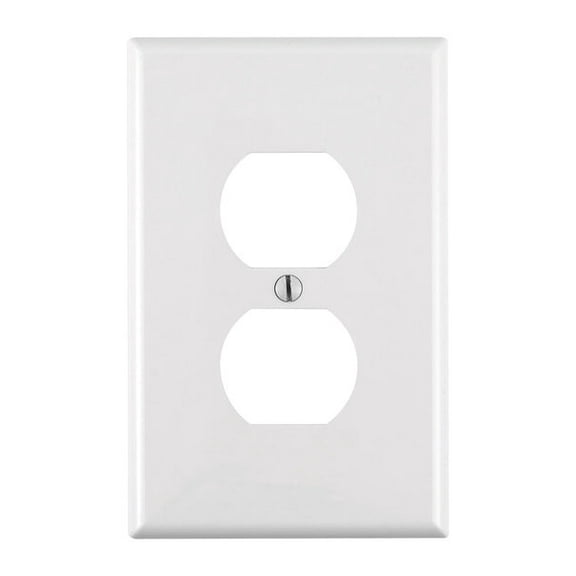 Leviton Midway White 1 gang Nylon Duplex Outlet Wall Plate 1 pk (Pack of 20)