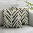 thumbnail image 3 of GOSMITH  Mudcloth Chevron Throw Pillow Cover Wave Line Art Zigzag Black and White Stripes Pillow Case Decorative Men Women Boy Girl Room Cushion Cover for Home Couch Bed, 3 of 5