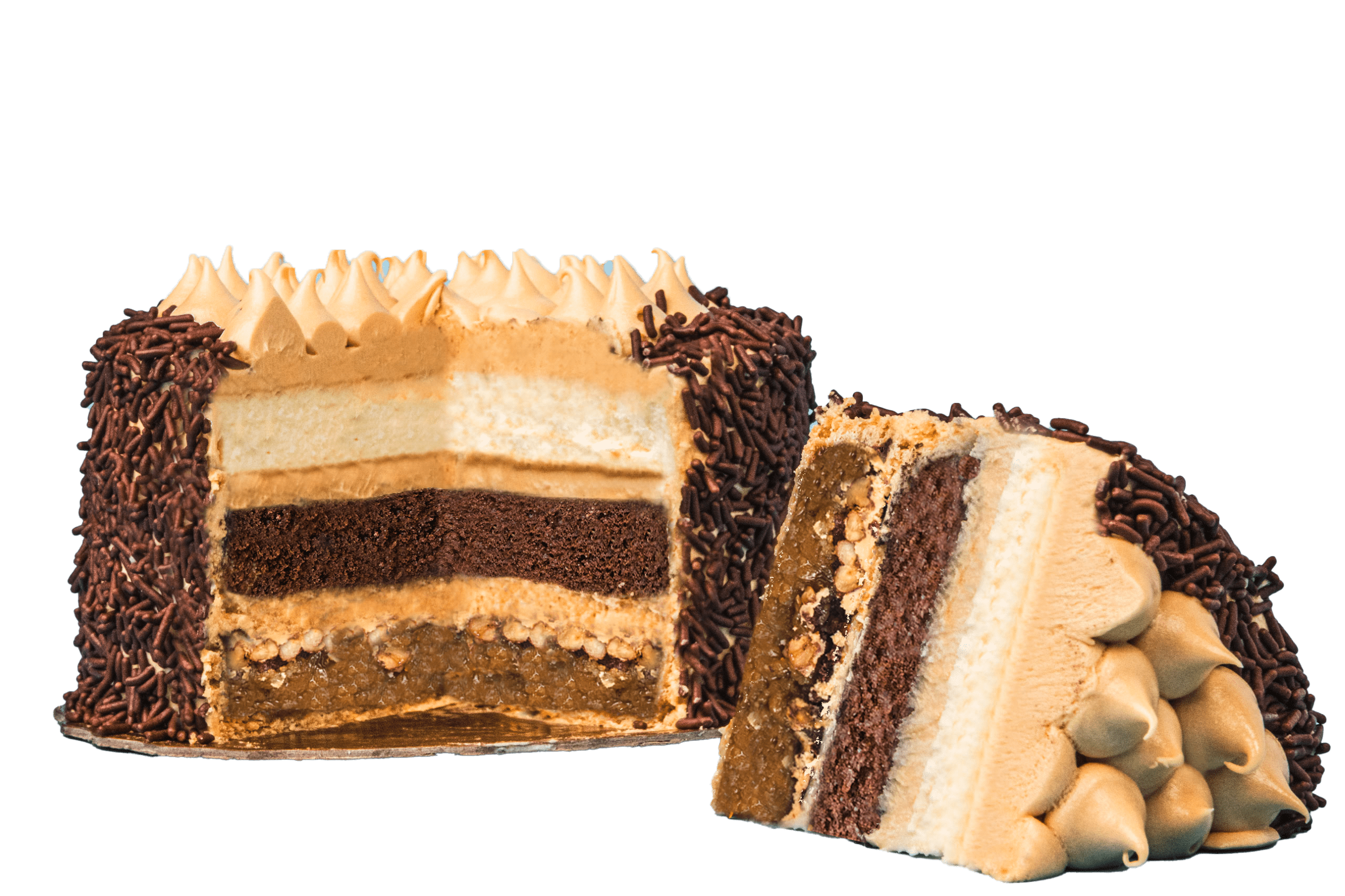 Carlo's Bakery Buddy's Choc Cake 6" Salted Caramel Buttercream Icing, Box, Regular, 3lb 6oz, 1 Count