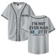 thumbnail image 1 of Freya Skye ni siquiera loco por eso camiseta de béisbol camisa con cuello en V mujeres hombres ropa de calle de manga corta,Grey,XS, 1 of 3