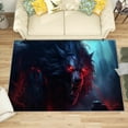 thumbnail image 1 of 4x5 Rug, Wolf Rug Washable Non Slip Soft for Living Room Bedroom, Horror Gaming Wolves Area Rug, Kids Boys Teen Carpet, Wolf Home Decor & Gifts, 1 of 7