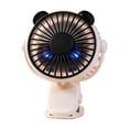 Seyotauo USB Rechargeable Clip-On Desk Fan with Cute Bear Ear Design 3 ...
