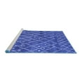 thumbnail image 2 of Ahgly Company Machine Washable Indoor Square Abstract Blue Modern Area Rugs, 3' Square, 2 of 4
