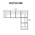thumbnail image 3 of Rustico 6 Piece Outdoor Wicker Patio Furniture Set 06b, 3 of 7