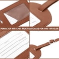 thumbnail image 2 of MIANGASTORE 3Pcs Multi-purpose Luggage Tags Travel Suitcase PU Labels Premium Handbag Tags, 2 of 7