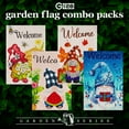 thumbnail image 6 of G128 Garden Flags Set of 4 Double Sided 12"x18" Seasonal Gnomes Outdoor Blockout Fabric, 6 of 8