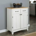 thumbnail image 2 of Pemberly Row Buffet Contemporain 2 Tiroirs Dessus en Bois Blanc, 2 of 2
