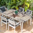 thumbnail image 2 of Texas Star Vintage Table Cloths for 5 Foot Rectangle Tables, Brown Retro Berry Beige Wooden Patio Waterproof Elastic Fitted Tablecloths, Washable Rectangular Table Cover for Camping, 2 of 8