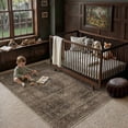 thumbnail image 4 of BERTHMEER 3x5 Washable Area Rug Living Room Dark Brown Vintage Entryway Office Carpet Non-Slip Soft Low Pile Traditional Distressed Throw Rugs for Entrance Bathroom Dining Room, 4 of 5