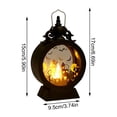 thumbnail image 3 of Witch LED Lantern, Black , 6.7" Battery Operated Light with Spooky Silhouette, Hanging & Tabletop Decor for Party, 3 of 7
