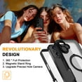 thumbnail image 6 of Allytechgroup iPhone 16 Case Magsafe, Mangetic Back Cover Wireless Charging Support Kickstand Ring Holder Anti-Scratch Phone Case for Apple iPhone 16, Black, 6 of 6
