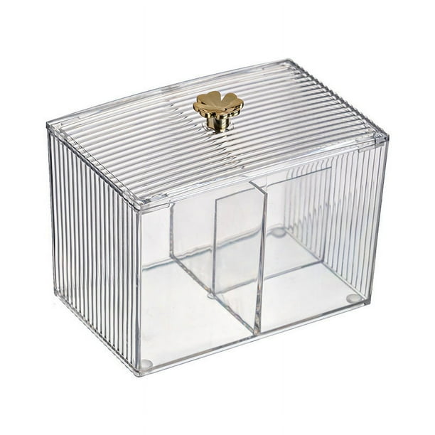 Dispensador de almohadillas de algodón Laklulu, contenedor de almohadillas de algodón para baño, almacenamiento de almohadillas de algodón, contenedor de almohadillas de algodón, dispensador de