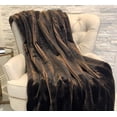 thumbnail image 2 of Plutus Jeté Fait Main Vison Brun Fantaisie, (Jeté 60W x 72L), 2 of 2