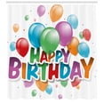 thumbnail image 3 of Ambesonne Fun Shower Curtain, Balloon Burst Celebration, 69"Wx84"L, Multicolor, 3 of 3