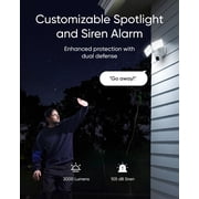 eufy Security Floodlight Camera E30, Security Camera Outdoor, 360° Pan and Tilt, AI Detection and Tracking, 2K Video, 2.4GHz Wi-Fi, 2,000 Lumens, Custom Voice and Light Alerts, 24/7 Recording