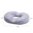 thumbnail image 2 of Memory Foam Donut Pillow Tailbone Cushion Hemorrhoid Support Grey, 2 of 5