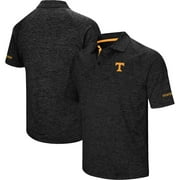 Men's Colosseum Black Tennessee Volunteers Down Swing Polo