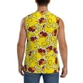 thumbnail image 4 of Goofa Duck with Star Sunglasses Printed Men's Sleeveless T-Shirt - Athletic Gym Workout Tank Top for Men - Moisture-Wicking, UPF 30+ Quick-Dry Muscle Tee-3X-Large, 4 of 8
