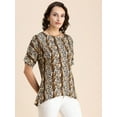 thumbnail image 6 of Moomaya Womens Printed Summer Tunic Top, Round Neck, Elbow, Loose-Fit Casual Top, 6 of 8