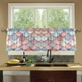 thumbnail image 4 of Yayeee Kitchen Curtains Tier Set of 2 Light Filtering 57"x24" Over Sink Window Panels, Art Pattern, 4 of 7