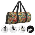 thumbnail image 5 of Gaeub Funny Owl Bird Lightweight Travel Cylinder Bag Gym Tote Bag Sports Training Duffle Bag with Pockets and Straps, 5 of 8