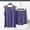 *A-Purple, variant on Women’s Sleeveless Crew Neck Tank Top and Elastic Waist Shorts Pajama Set, Casual Loungewear Sleepwear Red,Women's Plus XXXL