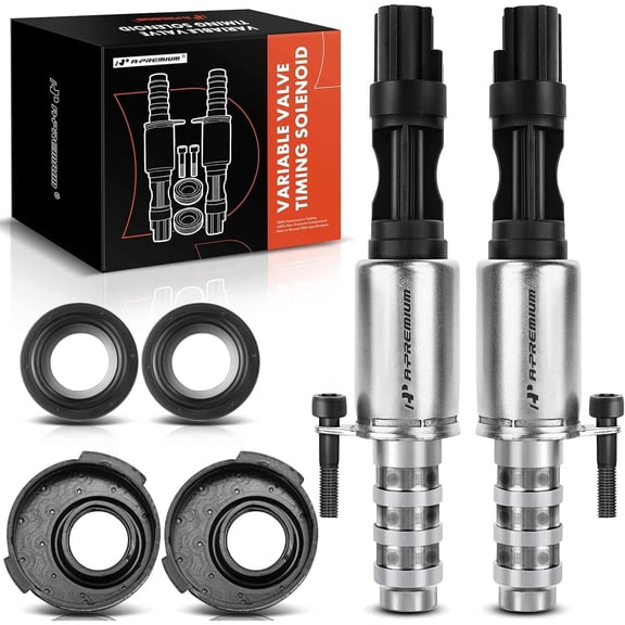 A-Premium 2-PC Engine Variable Valve Timing (VVT) Variable Camshaft Timing (VCT) Control Solenoid Compatible with Ford, Lincoln and Mercury Vehicles - 4.6L 5.4L 3V Engine - Replaces 8L3Z-6M280-B