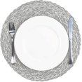 thumbnail image 3 of Round Braided Placemats Set Of 6 Washable Round Placemats For Kitchen Table, 3 of 5