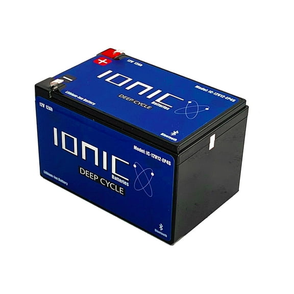 Ionic Batteries Lithium 12V 12Ah (Amp-Hour) Deep Cycle