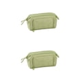 thumbnail image 1 of Kearding Bolsas de lápices, caja de almacenamiento multifuncional grande de doble capa con múltiples bolsillos, suministros escolares para Verde 2piezas, 1 of 6