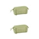thumbnail image 4 of Injueey Bolsas de lápices, caja de almacenamiento multifuncional grande de doble capa con múltiples bolsillos, suministros escolares para Verde 2piezas, 4 of 6