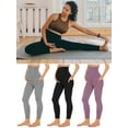 thumbnail image 6 of Deago Women's Maternity Workout Leggings Over The Belly Pregnancy Yoga Pants with Pockets Soft Activewear Work Pants (Purple, S), 6 of 8