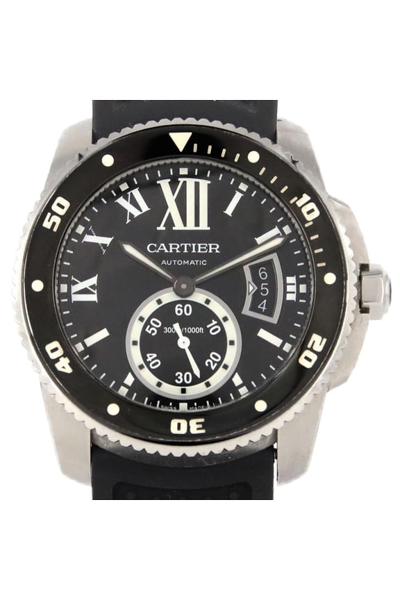 Pre-Owned Cartier Calibre de Diver W7100056 Stainless Steel Automatic Watch