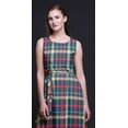 thumbnail image 2 of Bimba Check Women Round Neck Printed Evening PartyÂ&nbsp;DressÂ&nbsp;Sleeveless Gown-X-Large, 2 of 5