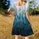 thumbnail image 5 of Vestido de manga corta con mandala azul y dorado vestidos para mujer 2025 vestidos de mujer elegantes y bonitos vestidos para mujer Vestido, 5 of 7