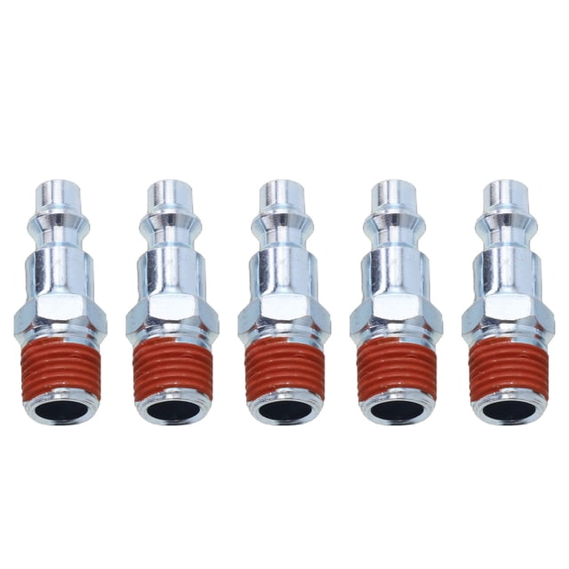 5 Pcs 1/4 Inch Npt Male Air Line Fitting Hose Compressor Quick Release Connector For Air Piping Pneumatic Tools Accessories